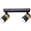 Lubinis šviestuvas Light Prestige Anillo LP-770/2W BK juostinis lubinis šviestuvas, 2x50W GU10, juodas/auksinis