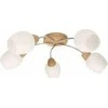 Spot Light Santa lubinis šviestuvas 8551574 lubinis šviestuvas 5x60W E27 medinis/chromas