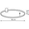 Lubinis šviestuvas Šviestuvas lubinis Light Prestige LED RING 50W juoda CCT