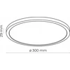 Lubinis šviestuvas TK Lighting TK Lighting Aqua Juodas Small 6901 lubų lempos apskritimas su jungikliu ant korpuso 1x24W LED 3000/4000/6500K juoda/balta
