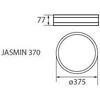 Lubinis šviestuvas Lubų žibintas Kanlux Jasmin 2x60W (23127)