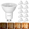 LEPRO 200084-WW-EU-10 GU10 reguliuojamo ryškumo LED lemputė, 4,5 W, 345 lm, 2700 K, 38°, 10 vnt. paketas