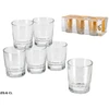 6 stikla ūdens glāžu komplekts 256 ml 9 × 8 × 8 cm KITCHEN&amp;GO ()