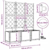 Sodo vazonas 3 vnt. Juoda 120 x 40 x 142 cm PP