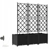 Sodo vazonas 3 vnt. Juoda 120 x 40 x 142 cm PP