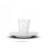 Lumarko Fiftyeight Products „FIFTYEIGHT“ espreso puodelis su rankena, 80 ml – linksmai baltas