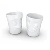 Lumarko FIFTYEIGHT Puodelis 350ml Zachwycony & Zaskoczony balta T012801 Puodelis 350 ml su užrašu „Zachwycony & Zaskoczony“ (Susižavėjęs & Nustebintas), baltas.
