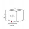 Lumarko FLOWERPOT PLASTIC 246/30 STONY Juodas D30