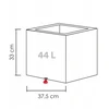 Lumarko FLOWERPOT PLASTIC 246/40 STONY Juodas D40