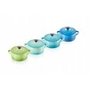 Lumarko Le Creuset keramikos rinkinys (4 maži puodai, 10x5 cm), vandenyno spalvos