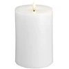 Lumarko Moods & More MM LED pillar candle, Silk, Melted, Classic balta, 99x150 mm