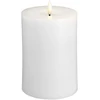 Lumarko Moods & More MM LED pillar candle, Silk, Melted, Classic balta, 99x150 mm