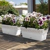 Stefanplast Vazonas OPERA GAIA lovelis su vand. rez. 2,75 L 30x13x12 cm balta sp. 88700 STEF