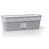 Stefanplast Self-watering planter Gaia Pilka Plastmasinis (19 x 17 x 49,5 cm)