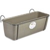 Lumarko Stefanplast Gėlių dėžutė balkonams su metaliniu laikikliu Natūrali 50x18x16cm pilka