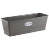 Stefanplast Bikuva.lt Vazonas/lovelis gėlėms su vandens rezervuaru 50x18x16 cm pilkas STEFANPLAS