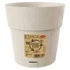 Stefanplast Flower pot with tray Ethica Ø15x15cm baltas