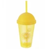 Lumarko Orion Gėrimų puodelis su dangteliu ir šiaudeliu 450 ml, geltonas
