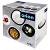 Lumarko Rinkinys talerzy serwis obiadowy komplet stiklinis balta juoda LUNA 18-ele ORION 129560