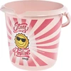 Keeeper Deco bucket 10L Ilvie "Emoji Stay Positive" Ø30x28cm pink