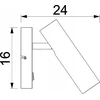 Luminex Luminex Axion 250 sieninis šviestuvas taškinis sieninis šviestuvas 1x8W GU10 pilka/chrominė