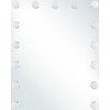 Beliani Vonios veidrodis LED LUCENAY 40 cm 50 cm sidabrinis