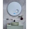 Beliani Vonios veidrodis LED FIXIN 80 cm 80 cm su integruotu Bluetooth garsiakalbiu, sidabrinis