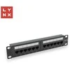LYNX 10" komutacinė panelė, 12 prievadų, UTP Cat5e, 50µ, neekranuota, juoda