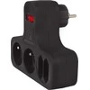 Maclean srovės lizdas, keturvietis su jungikliu, stabilizavimo kojelė, E tipas, 2x2,5A, 2x16A, MCE224 E/B