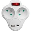 Gniazdko „Maclean“ maitinimo lizdas, 2 lizdų skirstytuvas su USB A/C 2.4A, E tipo, 2x16A, MCE336 E