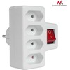 MACLEAN MCE217 Maclean MCE217 Keturių fazių maitinimo lizdas su jungikliu 4x2,5A universalus kištukas