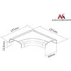 MACLEAN MC-697 W Maclean MC-697 W Dangtelio juostos kabelis Kampinis 127x127x21,5mm plastikas Sistema