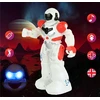 Madej nuotoliniu būdu valdomas robotas, baltas ir raudonas