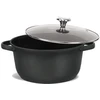 Maestro Puodas su dangčiu indukcija gaz 24cm 4.6L juoda MAESTRO MR-4027-24