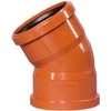 Lauko kanalizacijos dvimovė alkūnė Magnaplast, Ø 110 mm, 45°