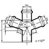 Magnaplast Keturvietis 67 ° HTDA 110 / 50mm vidinis nutekėjimas (11420)
