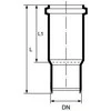 Magnaplast Mufa ilgos vidinės nuotekos HTL 110mm (12330)