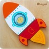 Dėlionė Magni Rumraket puslespil / Space rocket puzzle