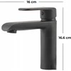 Maišytuvas praustuvui Sourcing BASIN MIXER THEMA LUXDF12301-1. Juodas