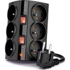 Maitinimo juosta Acar Smart anti-surge 6 lizdai 1,5 m juodi (W0153)