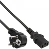 Maitinimo kabelis „InLine“, 25 vnt. pakuotė, „Bulk-Pack ®“, CEE7/7, kampinis su IEC-C13, juodas, H05VV-F, 2,5 m