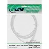 Maitinimo kabelis InLine ® Nuolatinės srovės lizdas, nuolatinės srovės kištukinis lizdas, 5.5x2.1mm, baltas, 5m