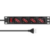 Lanview Rozdzielacz zasilania PDU 1U juoda (LVR-2MIT-SW-IT4)