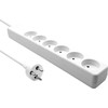 „MicroConnect MC-GRU0605DKW“ daniškas maitinimo laidas 6 lizdai 5 m Baltas