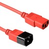 Maitinimo kabelis MicroConnect „Microconnect PE1413R09“ maitinimo kabelis Raudonas 0,9 m C13 skydelis C14 skydelis