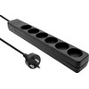 Maitinimo kabelis MicroConnect Microconnect MC-GRU0605DKB skirstytuvas 5 m 6 x tinklo lizdai Vidinis juodas