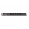 Lanberg stovo maitinimo blokas PDU 19" 1U 10A 5x Schuko 2m juodas C14
