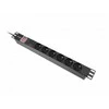 Lanberg stovo maitinimo blokas PDU 19" 1U 10A 6x PL 2m juodas C14