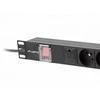 Lanberg stovo maitinimo blokas PDU 19" 1U 10A 6x PL 2m juodas C14