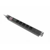 Lanberg stovo maitinimo blokas PDU 19" 1U 10A 5x Schuko 2m juodas C14